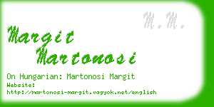 margit martonosi business card